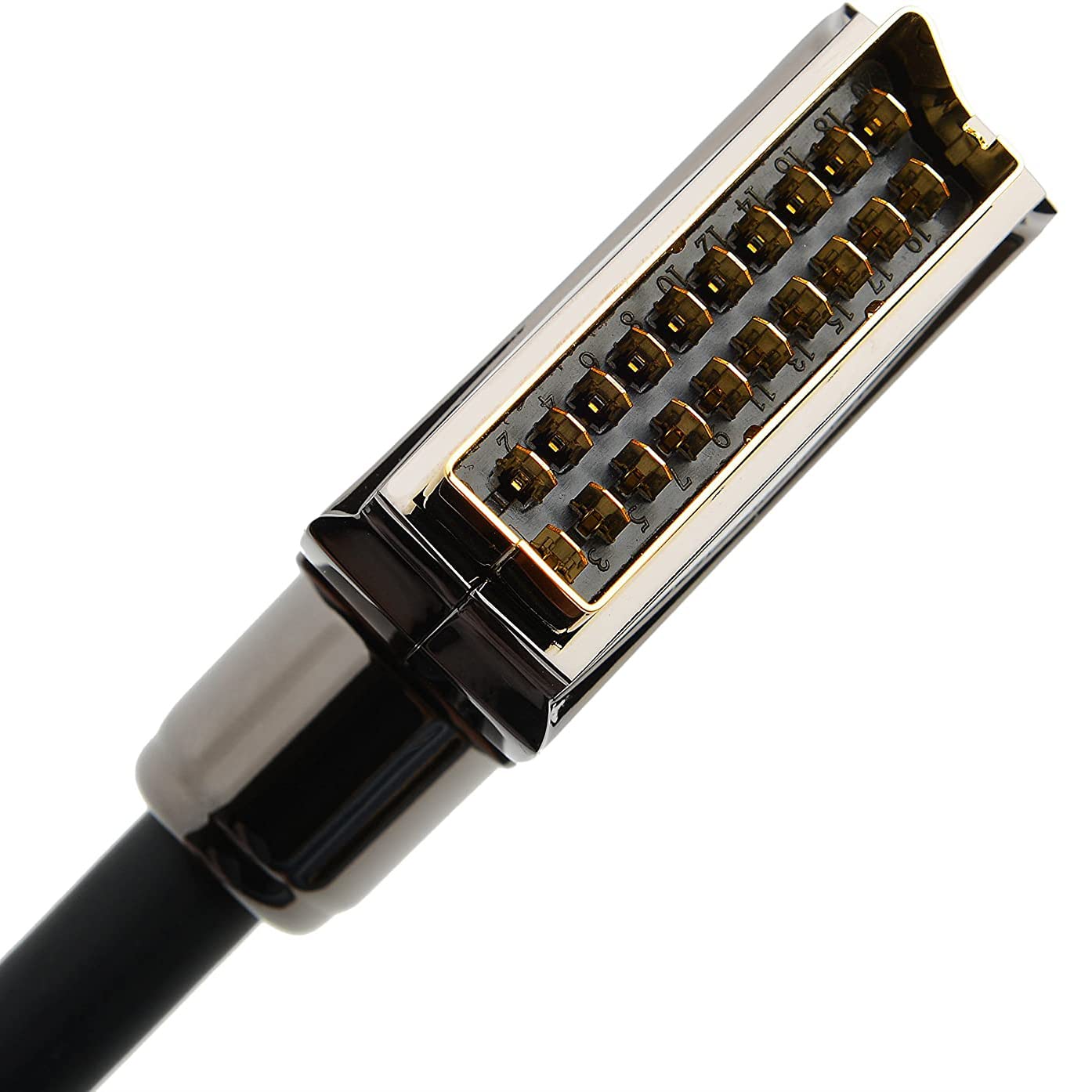 KabelDirekt – 3m SCART cable (21-pin, multiple shieldings, precision connector, full HD) PRO Series