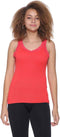 Splash Ribbed Scallop Lace Trims Sleeveless V-Neck Top for Women - Safqqa Egypt