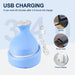 LIARTY Electric Scalp Massager, Portable Rechargeable Head Massager with 4 Removable Massage Claws, Waterproof Handheld Hair Scalp Scratcher Massage for Neck Shoulder Body, Blue