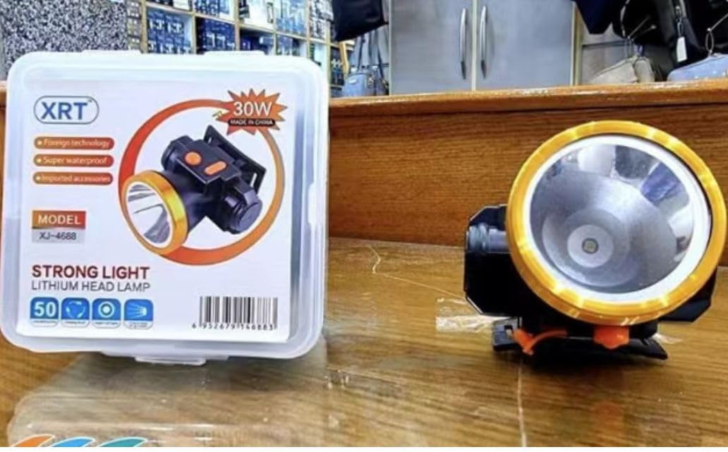 Generic Emergency Headlamp, 30W LED Headlights, 150M Range, High Technology, Waterproof, for Running, Camping, Fishing Outdoor- Damage Box - Safqqa Egypt