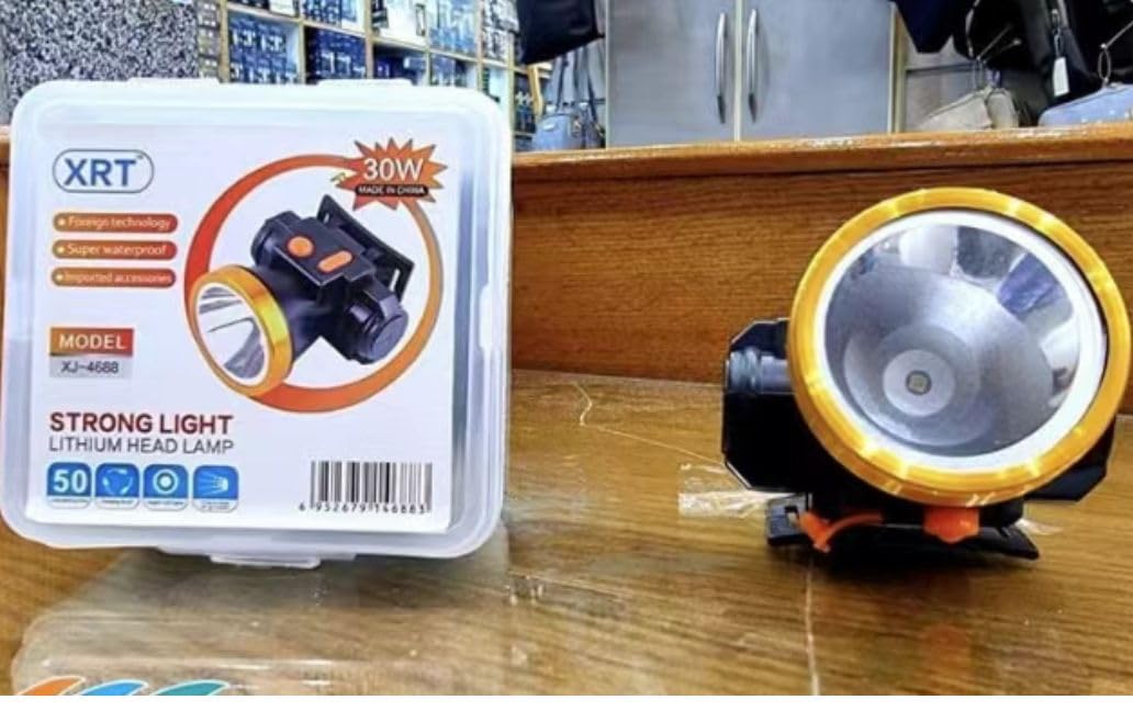 Generic Emergency Headlamp, 30W LED Headlights, 150M Range, High Technology, Waterproof, for Running, Camping, Fishing Outdoor- Damage Box - Safqqa Egypt