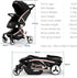 TEKNUM Feather Lite Traveller A1 Lightweight Stroller Air TravelFive Point Safety Harness Removable Cannopy 360 Degree Swivel Wheels  One Touch Brake Newborn Baby 0 -4Years -Black