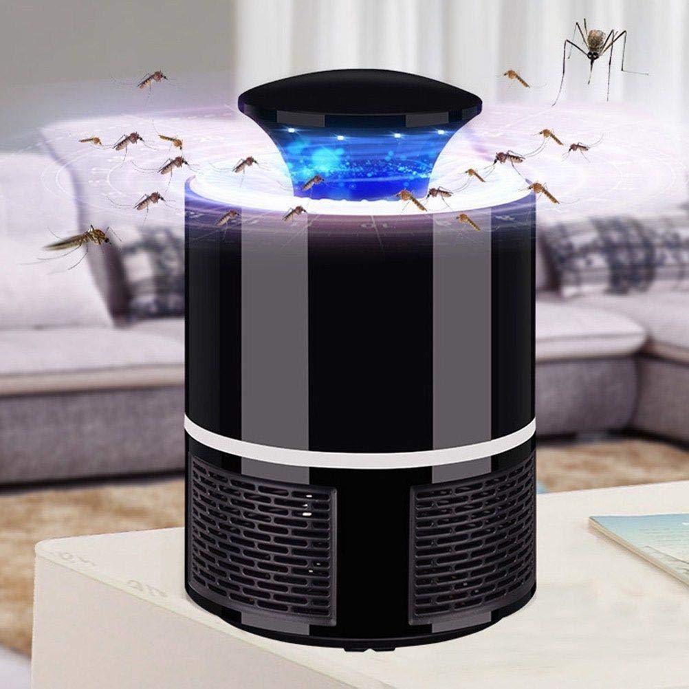 Generic 6 Lamp USB Electronic Mosquito Killer – UV Insect Trap with USB Charger (Black)