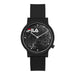 Fila Watch for Men, Japanese Quartz Movement, Analog Display, Black Silicone Strap - Safqqa