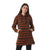 kady womens Bi-Tone Striped Long Hoodie Bi-Tone Striped Long Hoodie