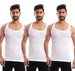 Set Of (3) Sleeveless Cotton Undershirts - White - Safqqa Egypt