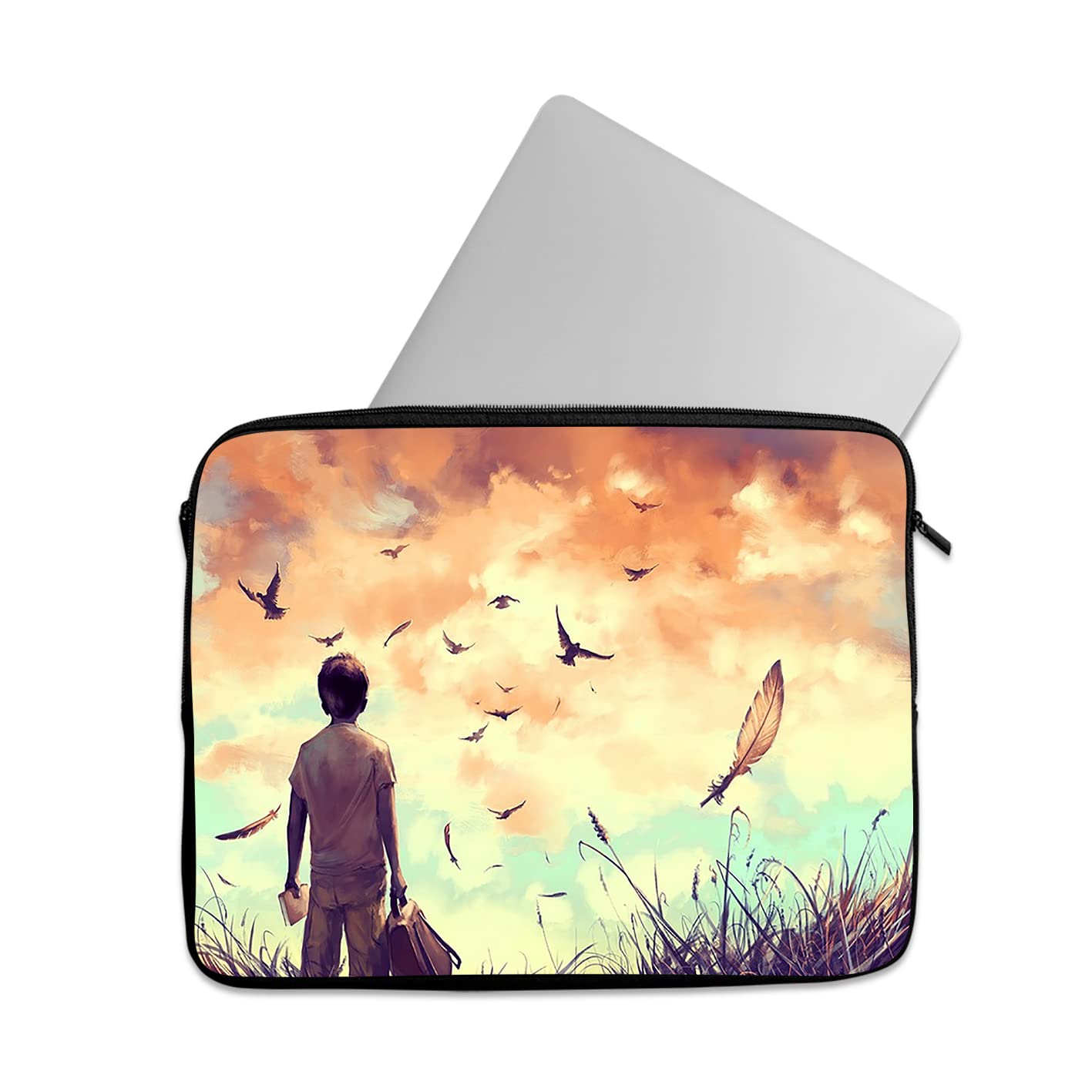 Tat (392) Laptop Sleeve Casual Zipper Printed Laptop Sleeve for 15.6