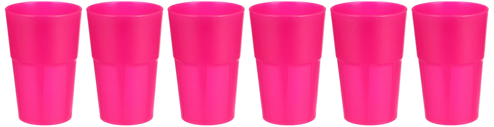 علبة أكواب كوكتيل بلاستيك من موهيتو ديزاين، لون فوشيا (فوشيا فلو)، 0.35 لتر، 6 قطع