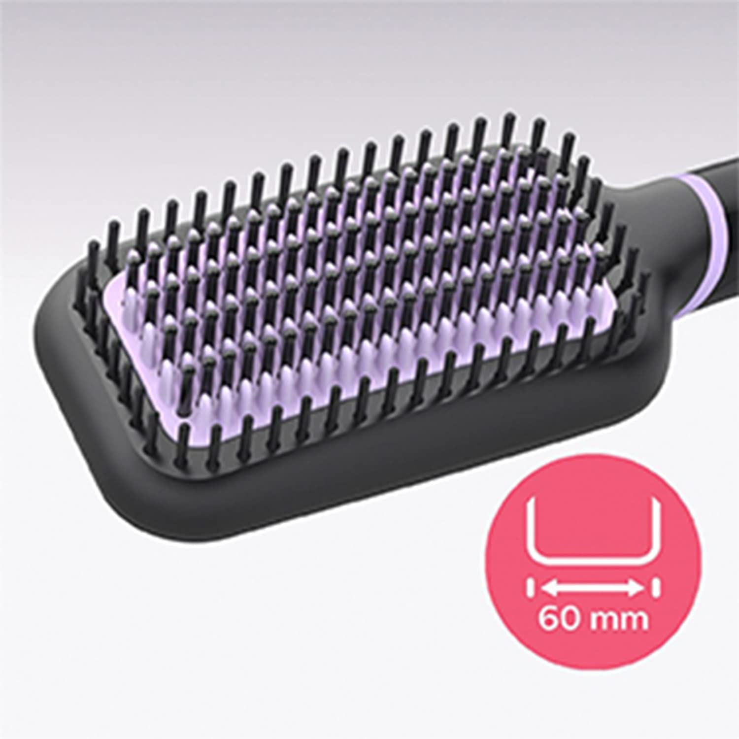 Philips StyleCare Essential Heated Straightening Brush, Smooth, Shiny, Frizz-Free Hair, Extra Large Brush Area, ThermoProtect Technology, BHH880/00 - Safqqa Egypt