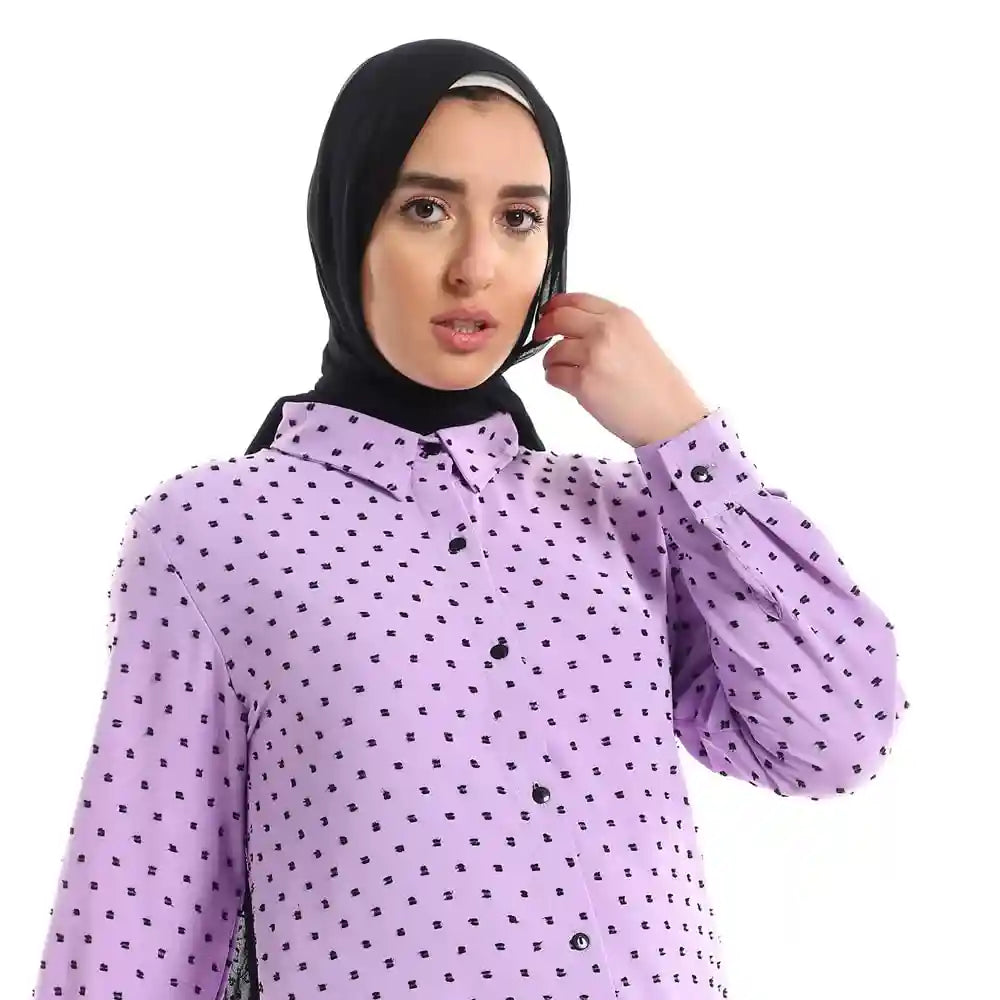Jamila Women Self Stitches Tunic with Sided Slits - Safqqa Egypt