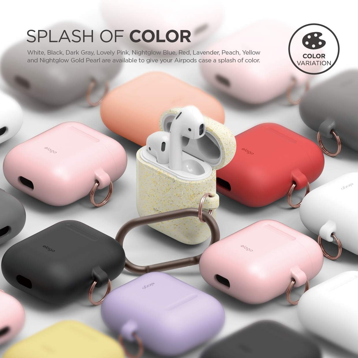 جراب تعليق Airpods من Elago EAPSC-HANG-YE - أصفر