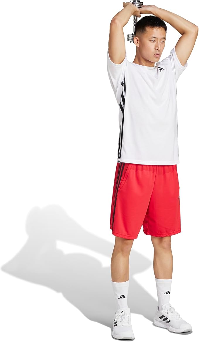 Adidas Men Training T-Shirt White Sports Tee