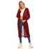 JAMILA Women Self Patterned Open Neckline Long Cardigan