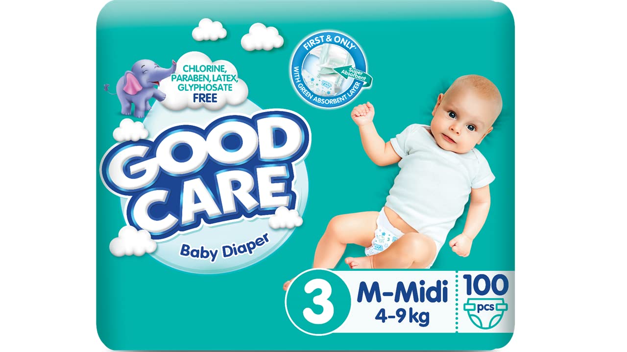 Good Care Baby Diapers - Mega Pack - Midi Size 3 - 100 Pieces