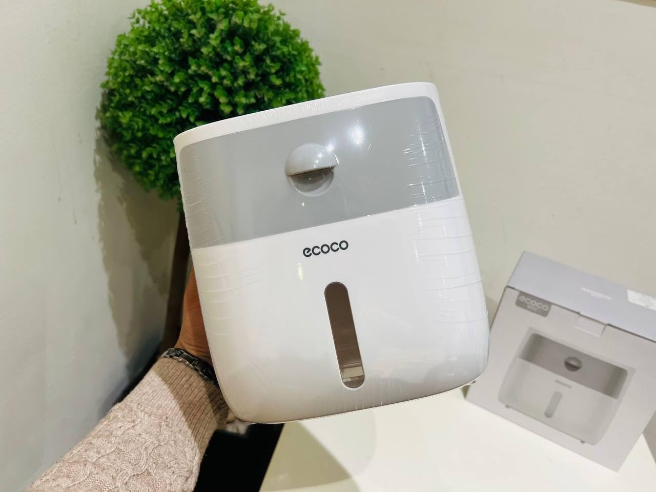 علبة مناديل ECOCO وحامل للحمام أو المطبخ