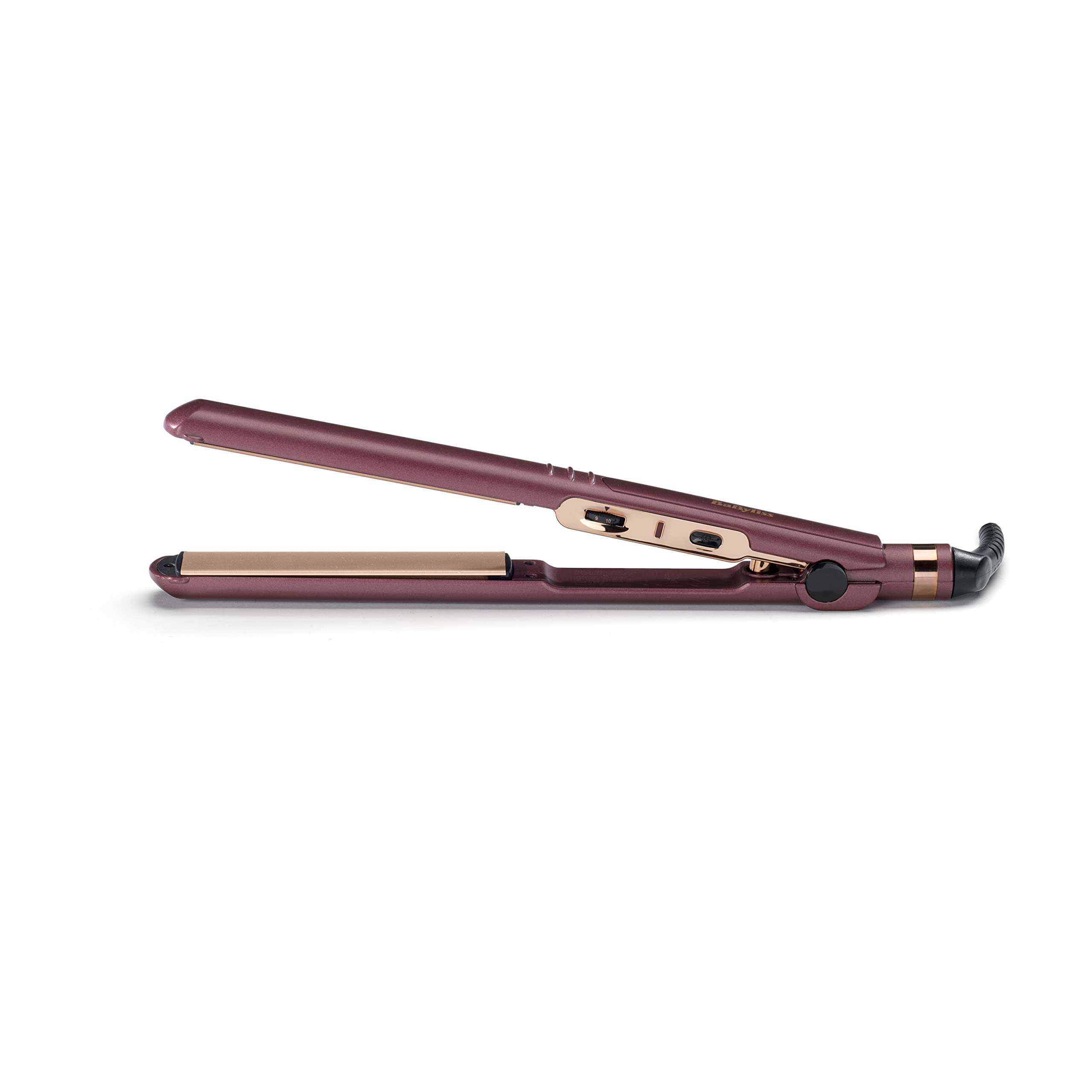 BaByliss Hair Straightener Berry Crush 230 | 10 Heat Settings From 140c - 230c | For All Hair Types l Long Length 3m Swivel Cord | Long Length Plates For Fast Smooth Styling | 2183PE