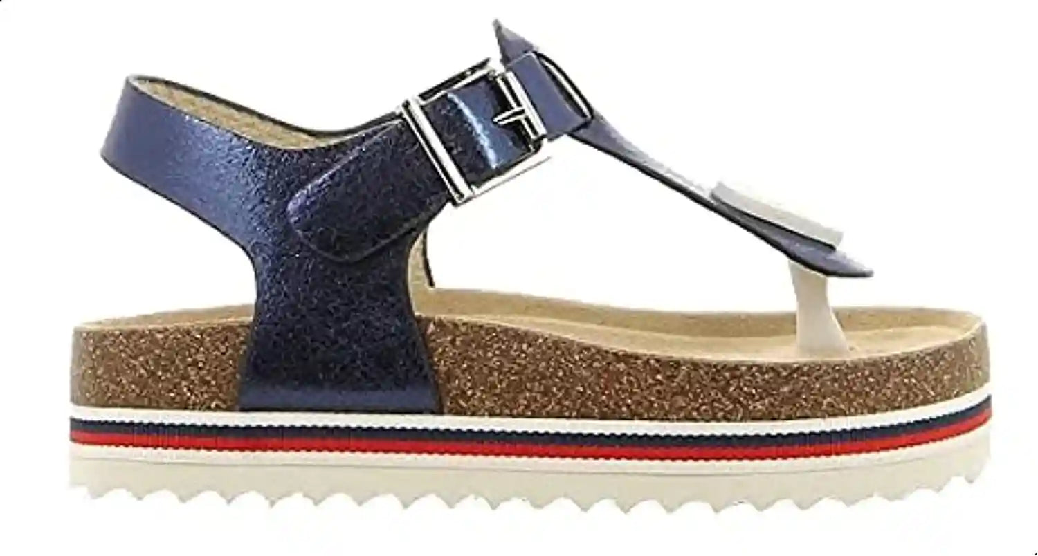 Sprox Buckle-Strap Metallic Toe-Post Flat Sandals for Girls - Safqqa Egypt