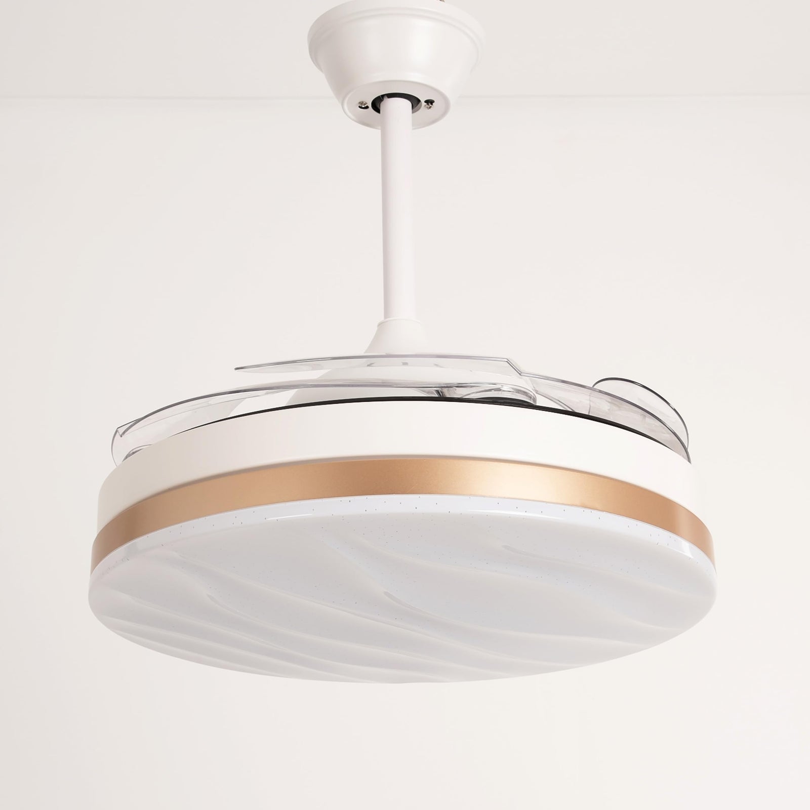 Enarat Fini ceiling fan with hidden blades-40-Inch Size, White
