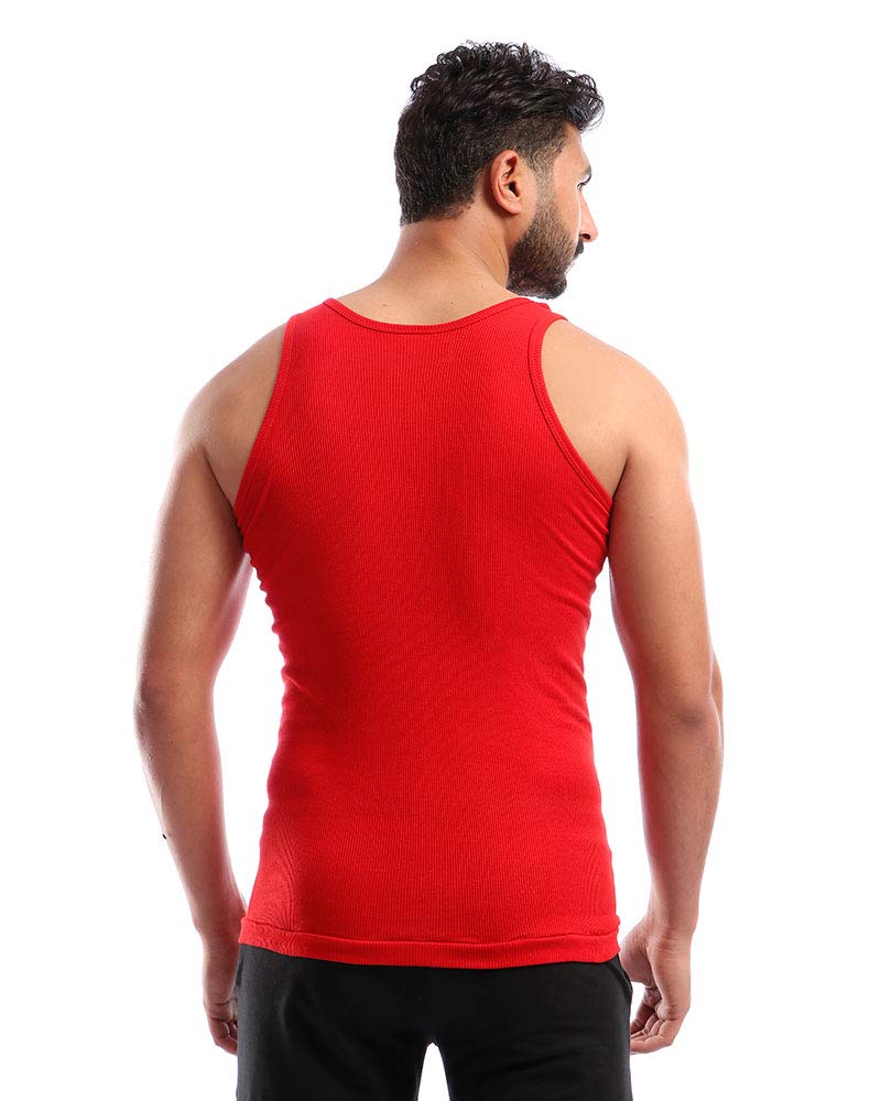 مجموعة من (5) تي شيرتات داخلية قطن بدون أكمام - للرجال