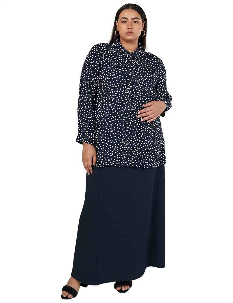 Splash Solid Maxi A-Line Skirt for Women