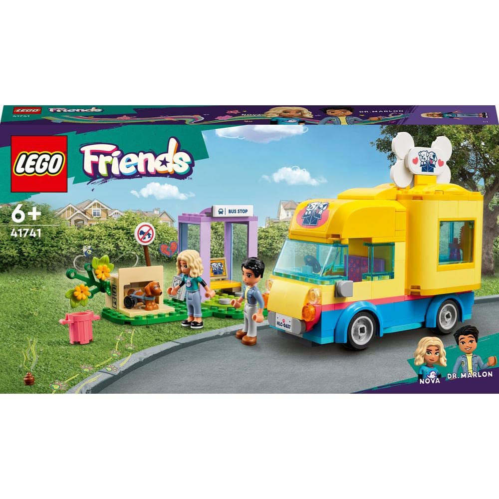 مجموعة ألعاب البناء LEGO® Friends Dog Rescue Van 41741 (300 قطعة) 