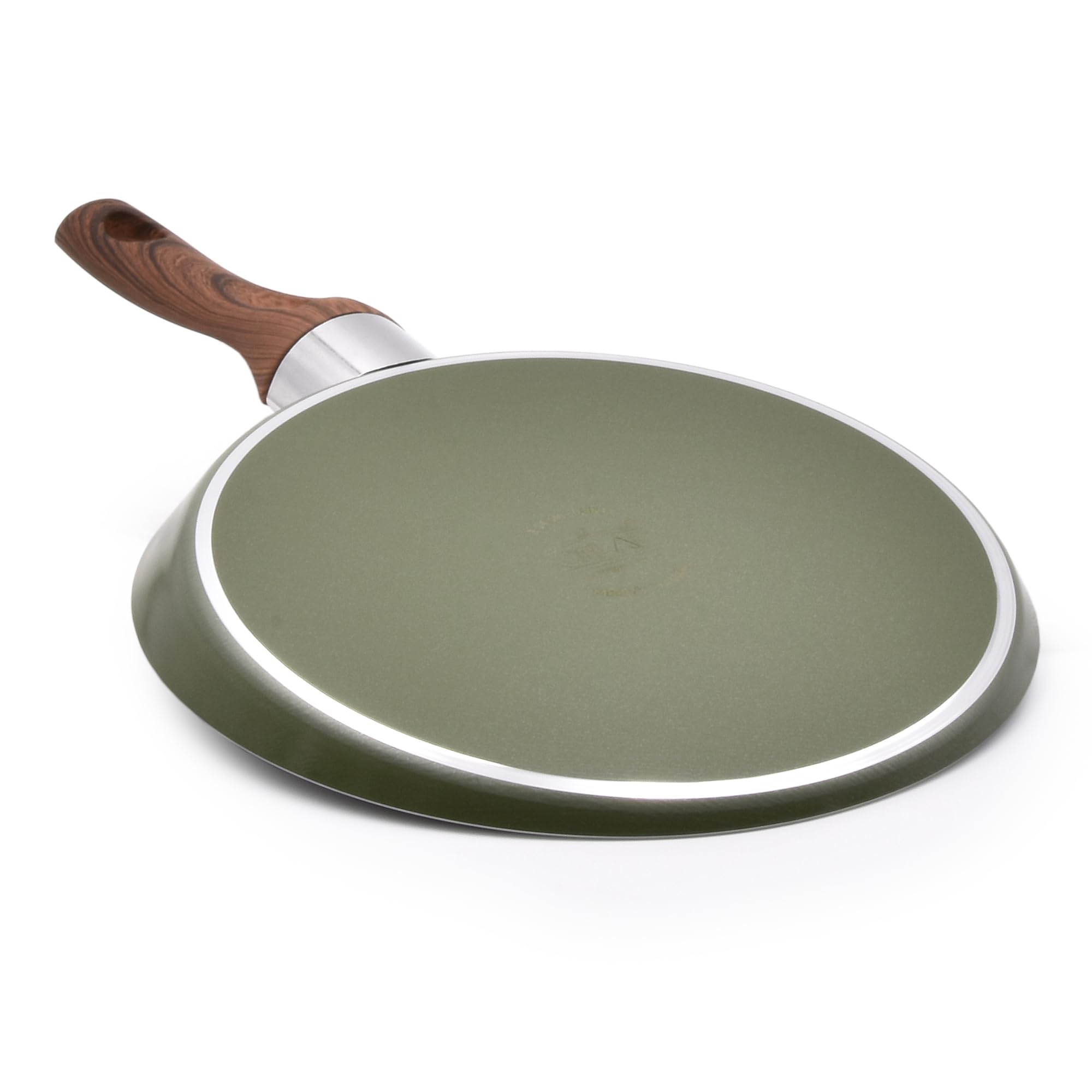 Celar Aluminum Crepe Pan, 28 cm Diameter, Green, Non-stick, Made In Portugal