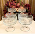 Ice Cream Dessert Bowl in Crystal Design, Retro Design, 280 ml, Set of 5 Glass