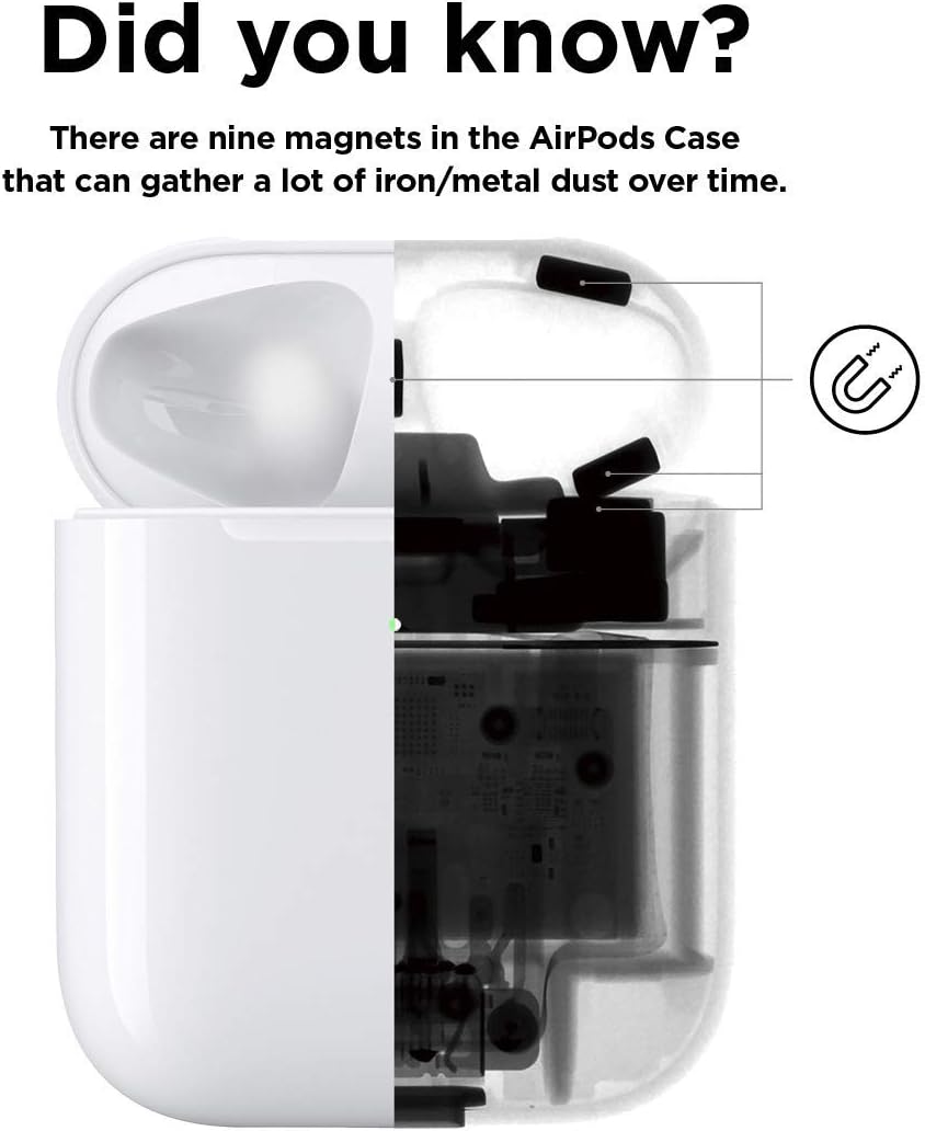 حماية الغبار Elago للجيل الثاني من سماعات أبل Airpods مجموعتين ذهبية