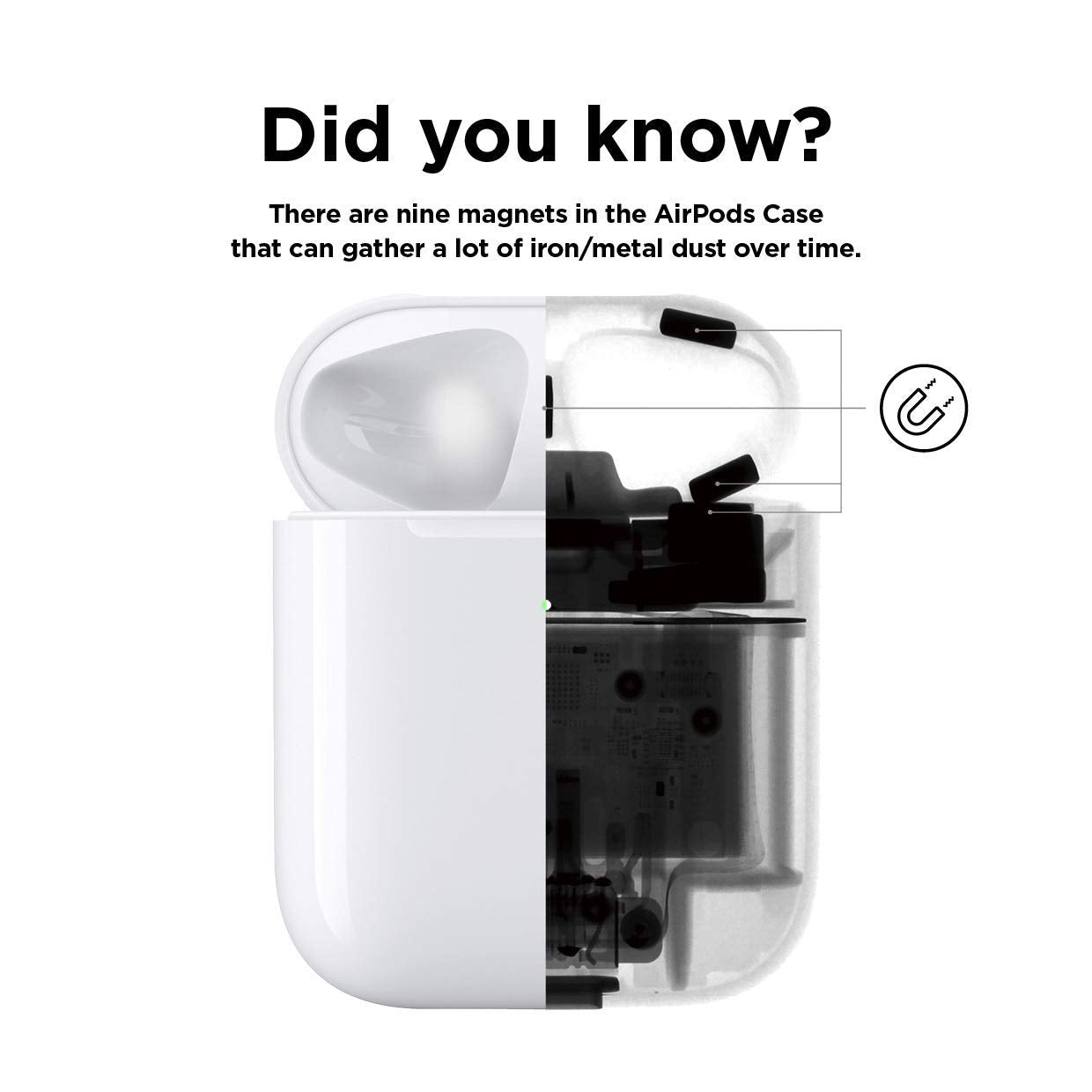 حماية الغبار Elago للجيل الثاني من سماعات أبل Airpods مجموعتين ذهبية