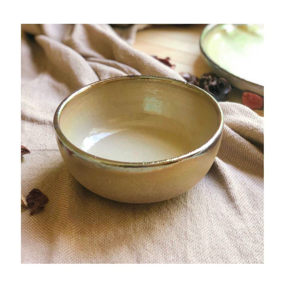 Decobate Handmade Beige Dinner Bowl