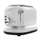 Ariete Moderna 2 Slice Toaster 0149W with 6 Browning Levels, Auto Eject, Crumb Tray, Defrosting and Reheating Functions, Cord Wrap, Metal Body, 800W, White