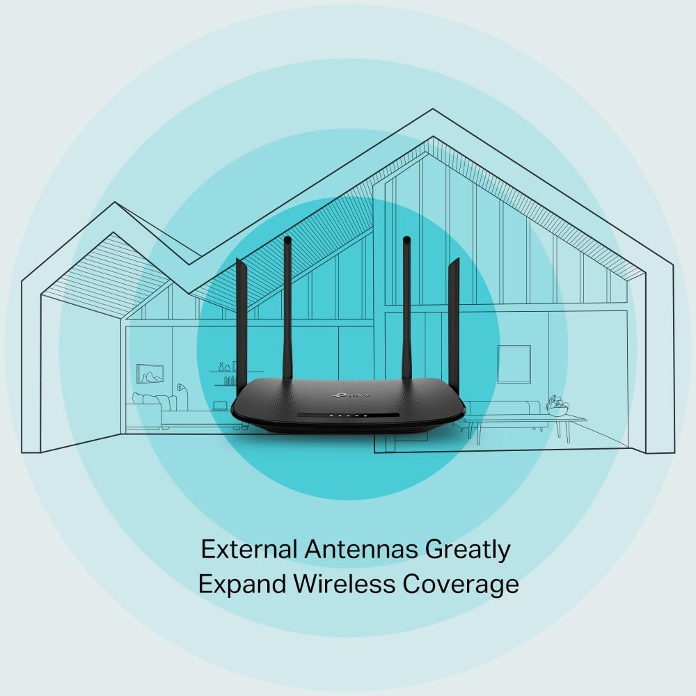 راوتر مودم لاسلكي VDSL وADSL AC1200 ارتشر VR300 من تي بي لينك - اسود