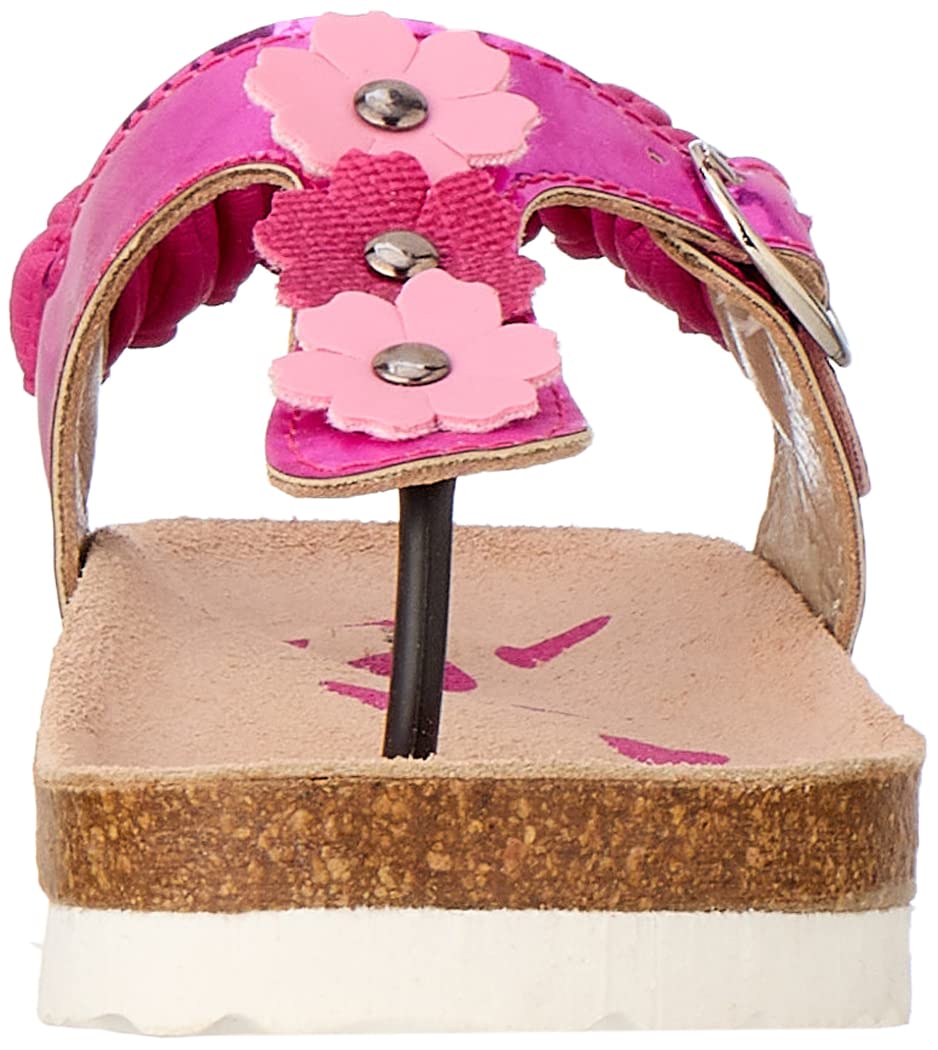 Bellino Flower Embellished Elastic Back Strap Thong Sandals for Girls- Damage Box