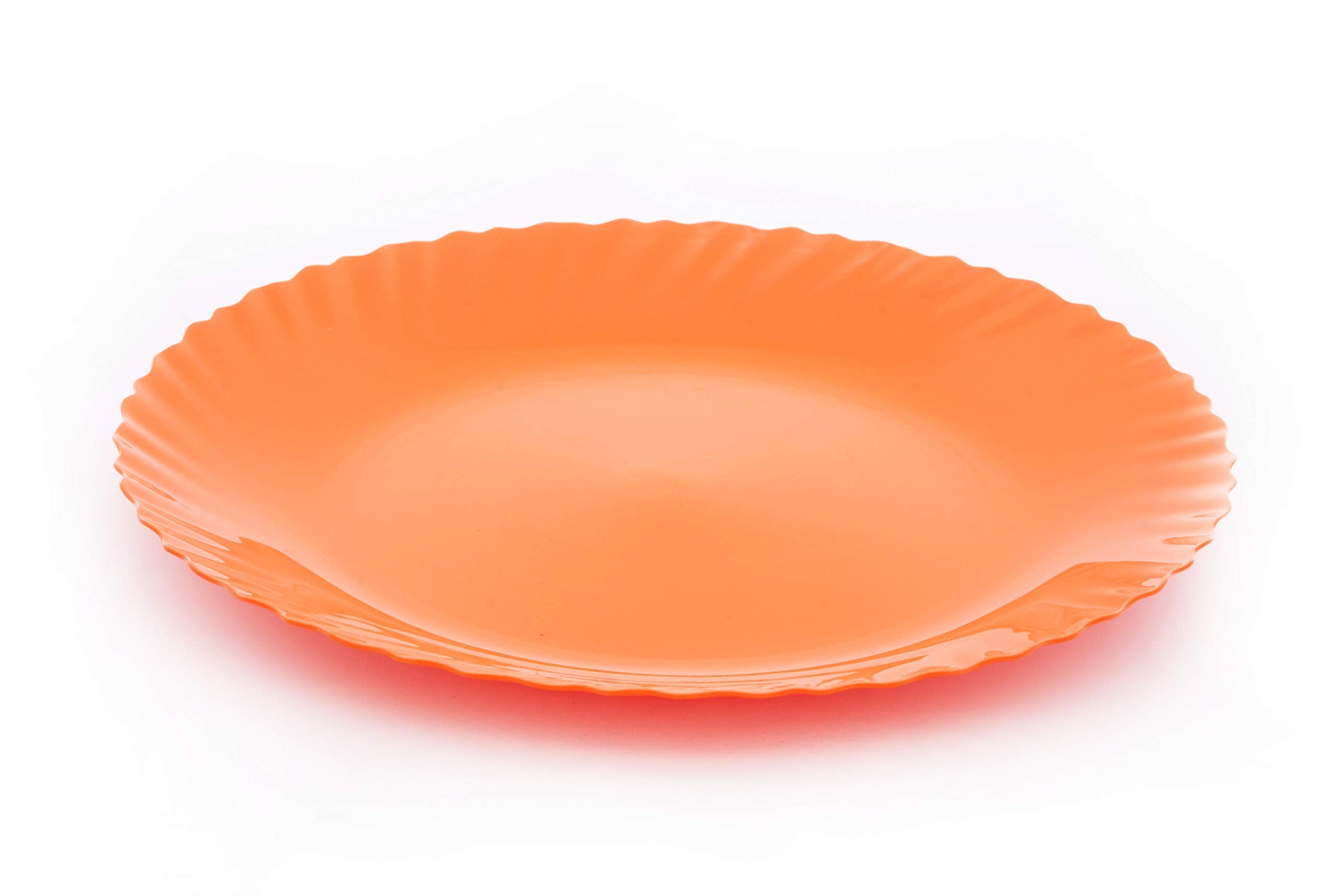 طبق من Mintra بحواف ملتوية – مقاس 12 بوصة (30 سم) – لون برتقالي هو طبق أنيق ومتين يضيف لمسة جمالية وتجديد للمائدة