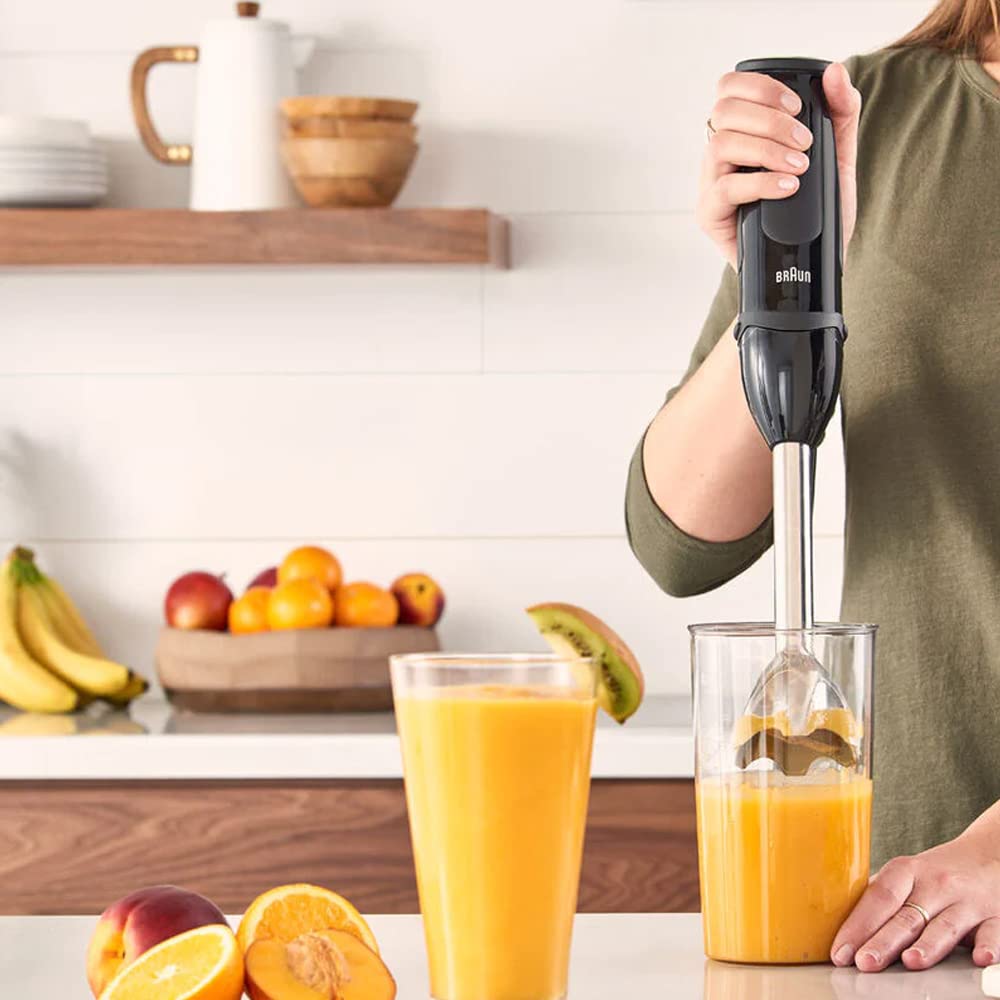 Braun MultiQuick 5 Vario Hand Blender 1000W with 500ml Chopper, Whisk, Beaker, Spray Control & PowerBell Plus – 21-Speed MQ5235 (Minor Scratches, Damage Box)