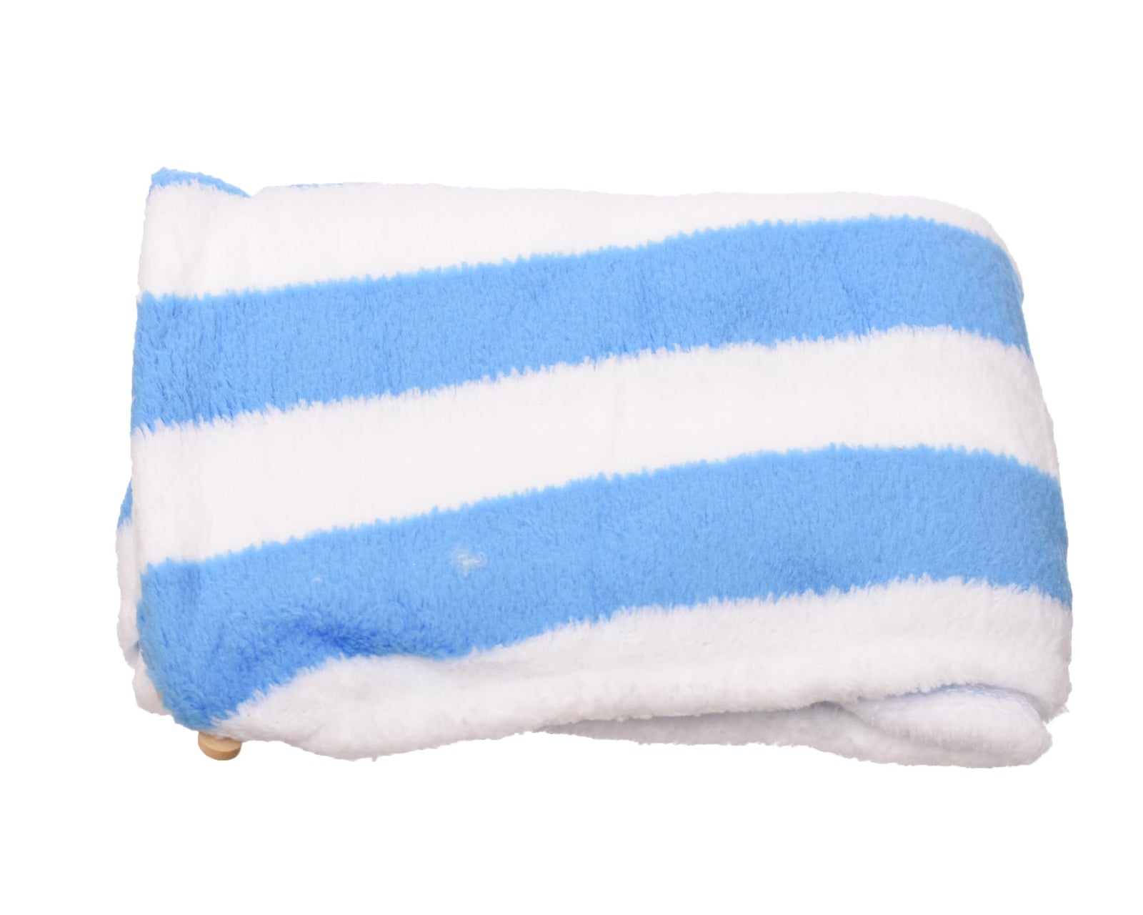 Generic Microfiber Medium Striped Hair Towel With A button In The Shape Of a Teddy Bear and Soft Touch - Safqqa