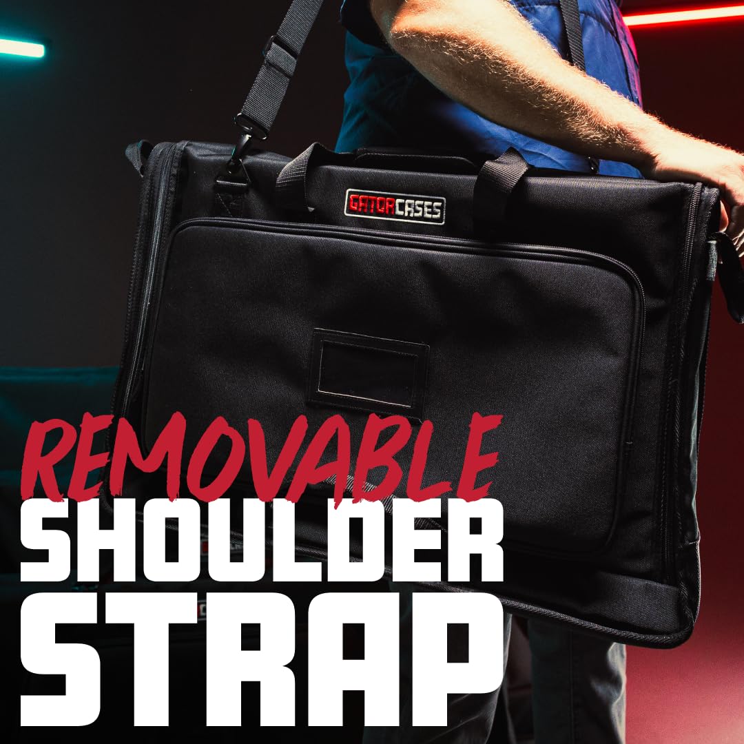 حقيبة النقل جاتور كيسز هي حل متين ومريح لنقل شاشتين LCD، أو شاشات كمبيوتر، أو تلفزيونات بحجم 40