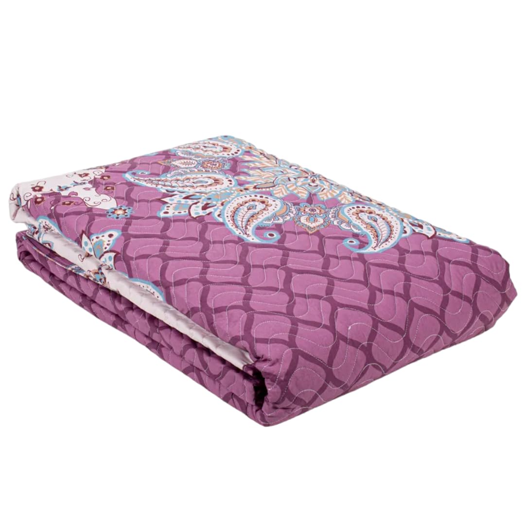 Forbid Double Poly-Cotton Coverlet Set - Multi-Colored (3 Pieces: Coverlet 240 x 240 cm + 2 Pillowcases 70 x 50 cm)