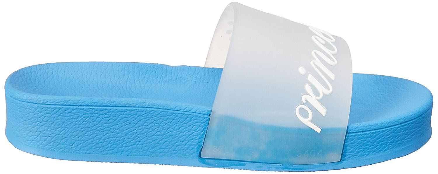 Embossed Princess Letter Print Contrast Sole Slides for Women - Safqqa Egypt