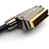 KabelDirekt – 3m SCART cable (21-pin, multiple shieldings, precision connector, full HD) PRO Series