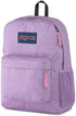 حقيبة ظهر مدرسية Jansport Prism Pink مزودة بجيوب بسحاب وشعار للبنات مع أحزمة كتف قابلة للتعديل - أرجواني