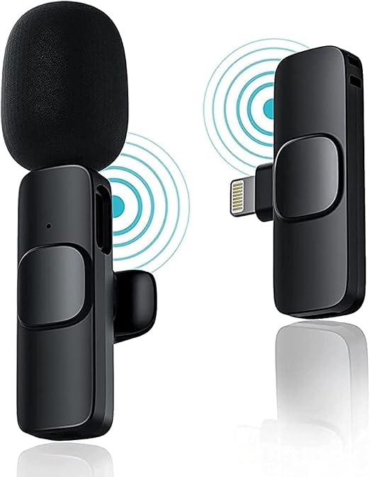 ميكروفون لاسلكي Keendex KX 2925 K9 بتوصيل Type-C – ميكروفون لابيل عالي الجودة للمؤثرين والتدوين – أسود