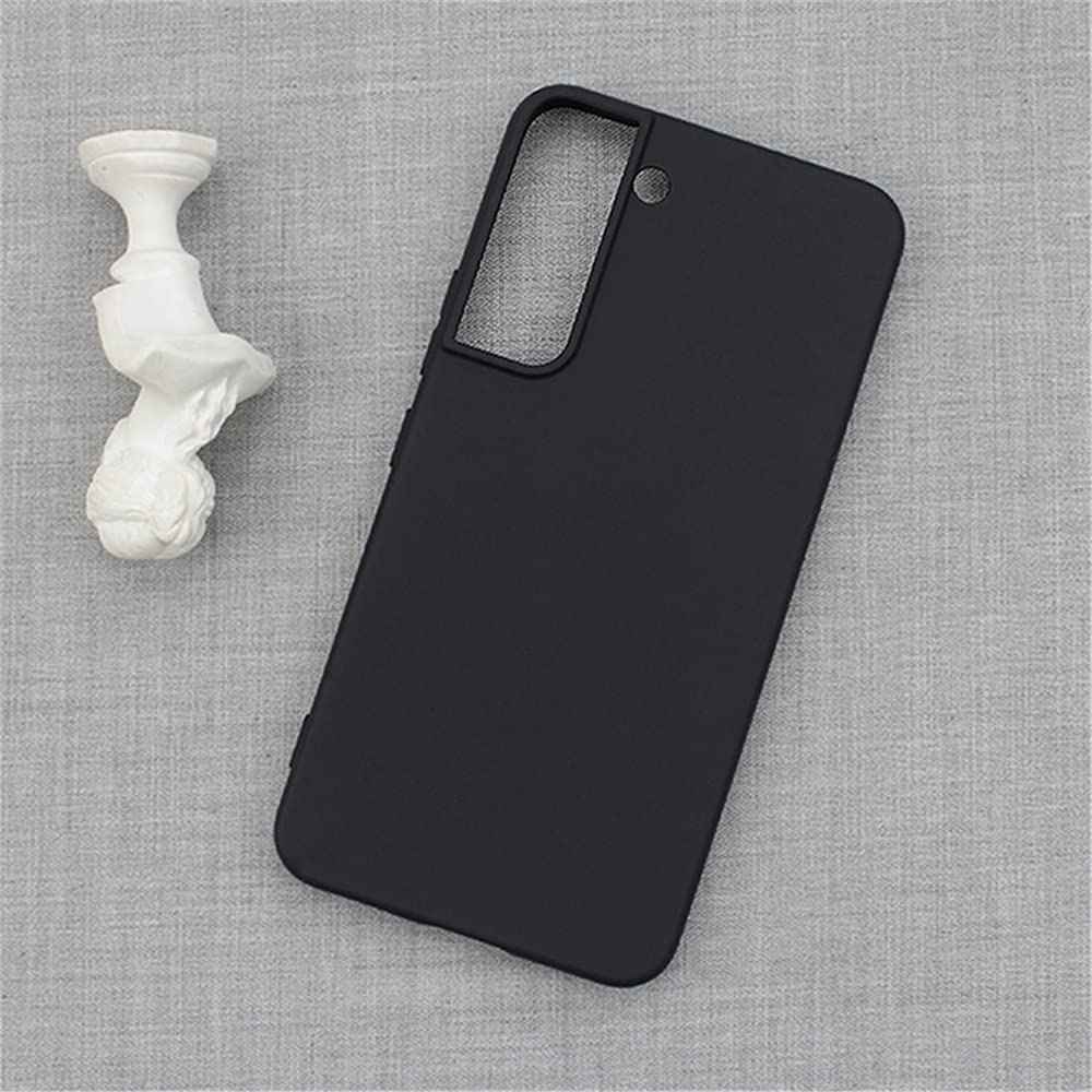 متوافق مع حقيبة سامسونج جالاكسي S22، حقيبة هاتف واقية من السيليكون المرن (أسود)