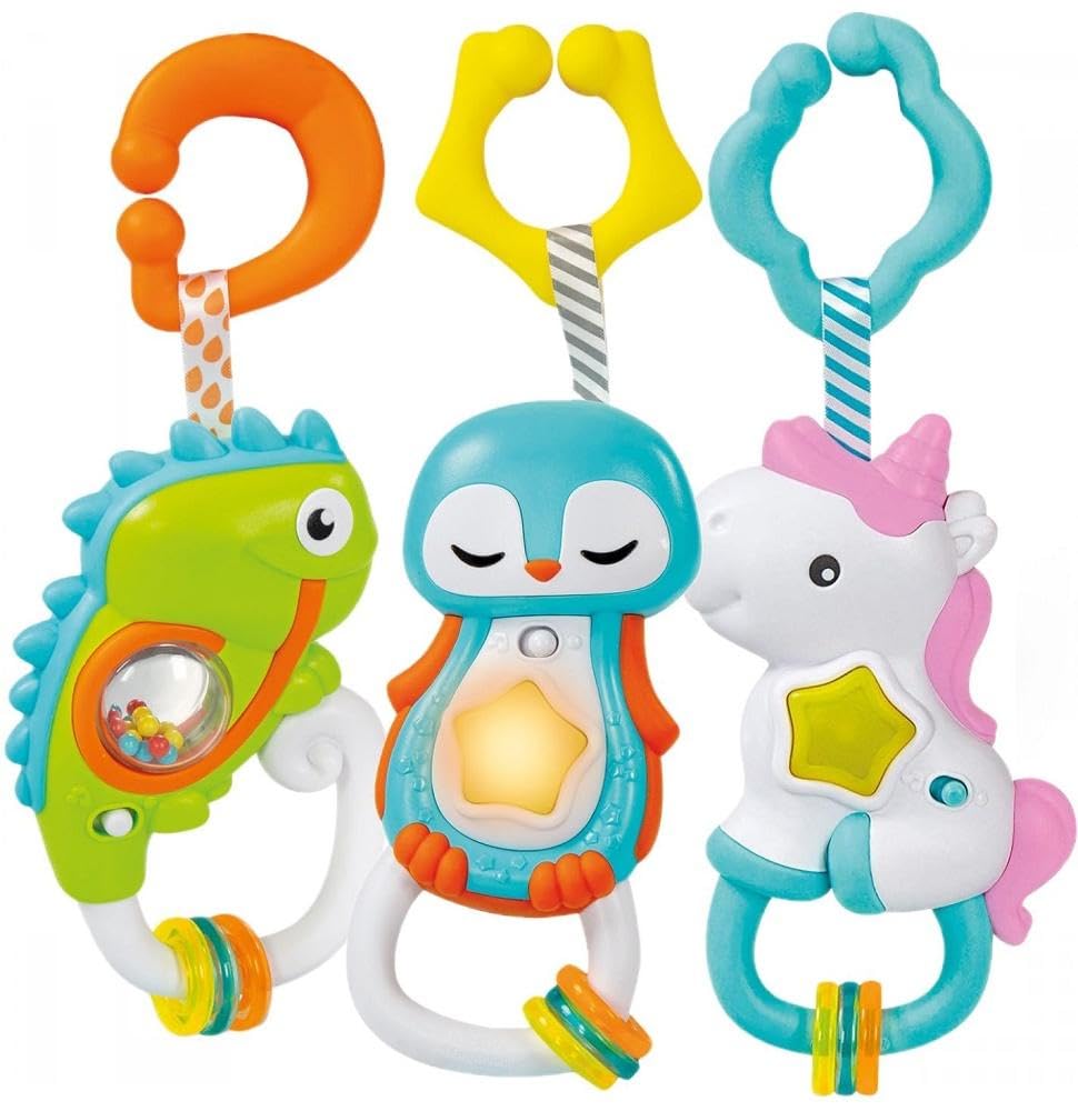 Clementoni Ba - 17332 - interactive chameleon rattle - early childhood game with melodies and sound boy toys, girl toys, birthday gift, Christmas gift, growth, fun, for kids.