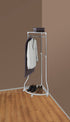 WENKO Coat Rack Freestanding, Clothes Hanger Stand for Entryway, Coat Rack with Shoe Storage, Adjustable Corner Coat Rack, White/Chrome, Holds up to 110lbs, 27.6 x 44-65.4 x 21.7 in