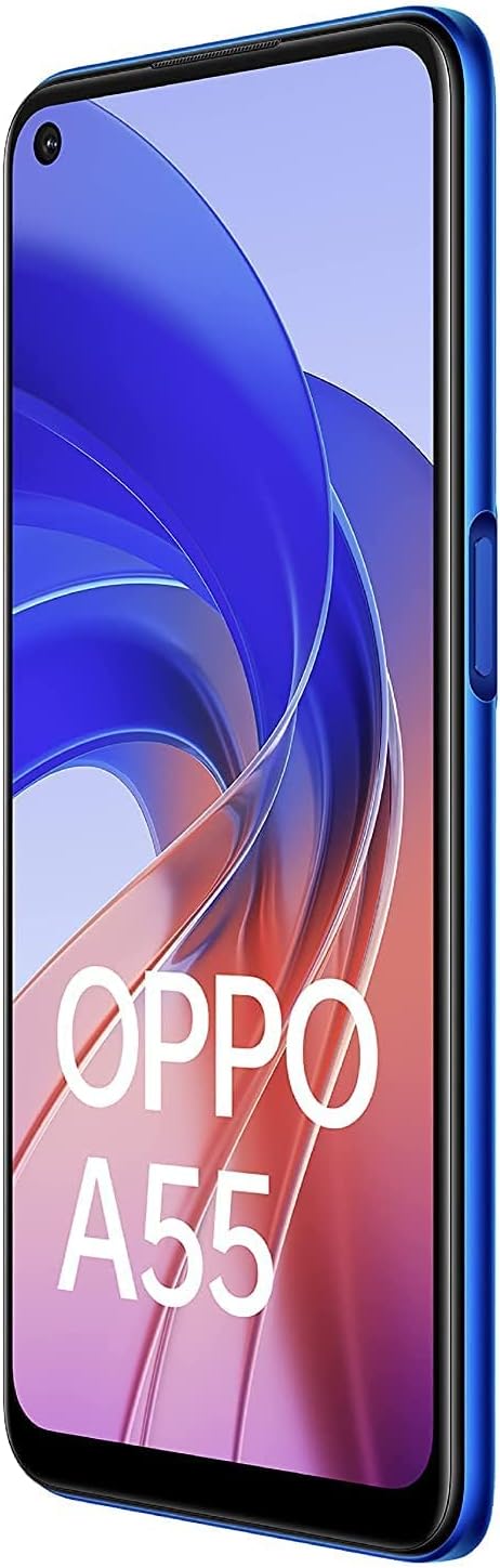 OPPO A55 ثنائي الشريحة 4 جيجا بايت رام + 64 جيجا بايت روم (6.5 بوصة) (4G) - أزرق قوس قزح (الإصدار العالمي) 