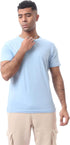 Ravin Men's Ribbed Crew Neck Solid Basic Cotton T-Shirt