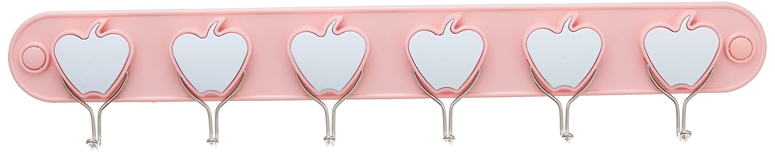Bager Heart Plastic Hanger Set - 2 Pieces, 6 Rings Each