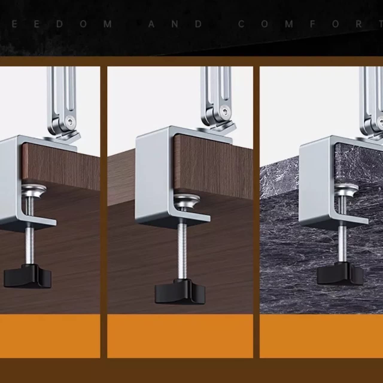 حامل الأجهزة اللوحية ذو الذراع الطويل وتصميم المفاصل الثلاثة هو حامل مكتبي متين وقابل للتعديل بشكل كامل، مثالي للاستخدام على المكتب أو السرير أو أثناء العمل. مصنوع من سبائك الألمنيوم القوية والخفيفة التي توفر ثباتًا عاليًا ومظهرًا أنيقًا عصريًا