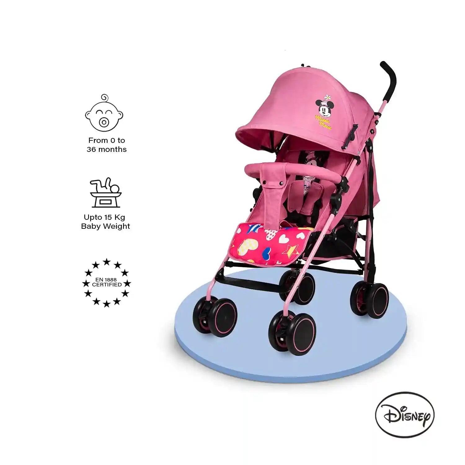 Disney Minnie Mouse Lightweight Adventure Stroller – 0-36 Months (Damage box)
